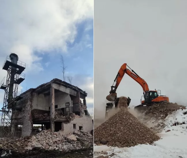 Katlu mājas demontāža