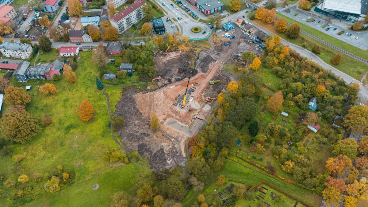 Demolition of degraded buildings at 14, 14A, 16 Piebalgas Street, Cēsis