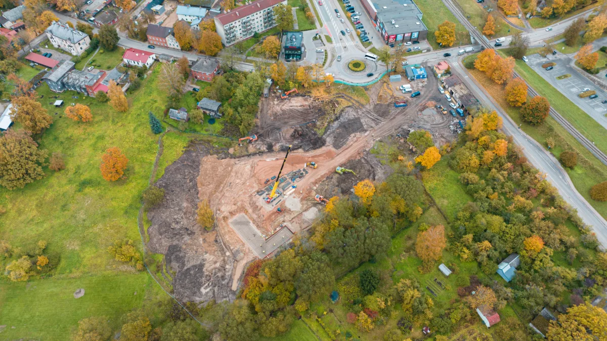 Demolition of degraded buildings at 14, 14A, 16 Piebalgas Street, Cēsis