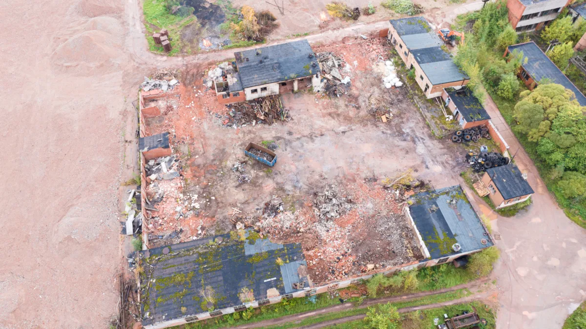 Demolition of buildings and site cleanup