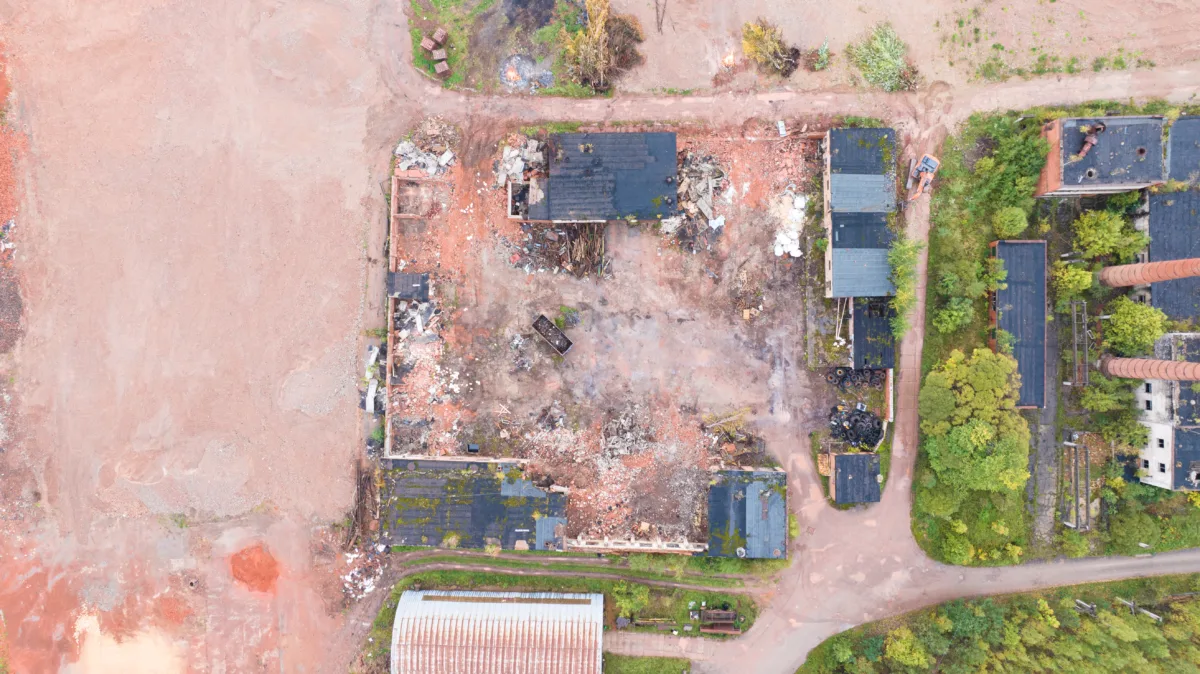Demolition of buildings and site cleanup