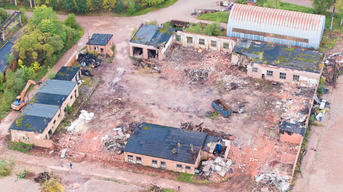 Demolition of buildings and site cleanup