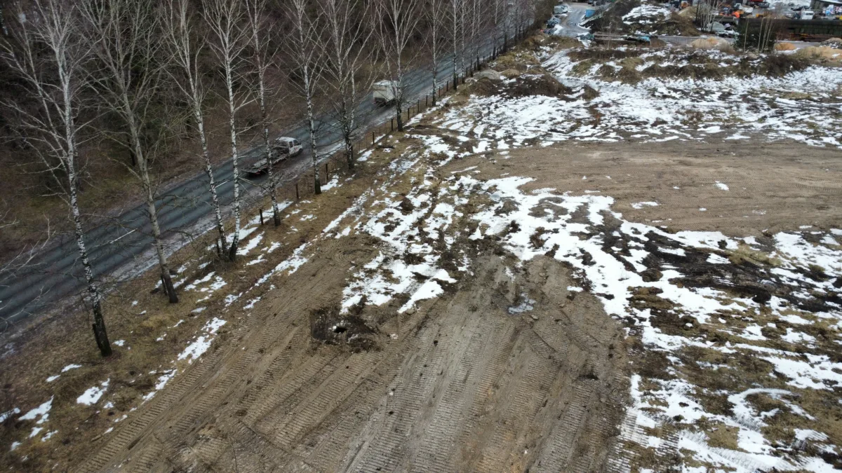 Demolition and landscaping works on Jaunciems Road for the construction of a solar power plant