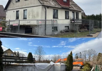 Ēkas demontāžas un nojaukšanas darbi pirms pārbūves