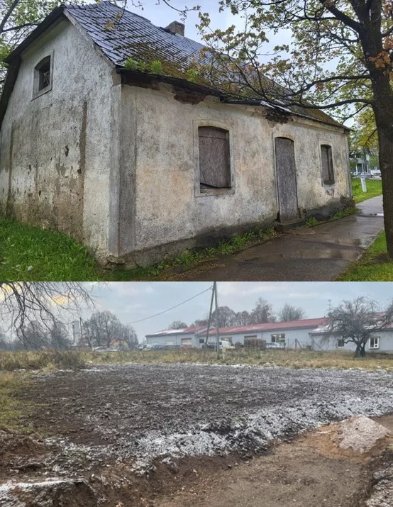 Ēkas demontāžas darbi