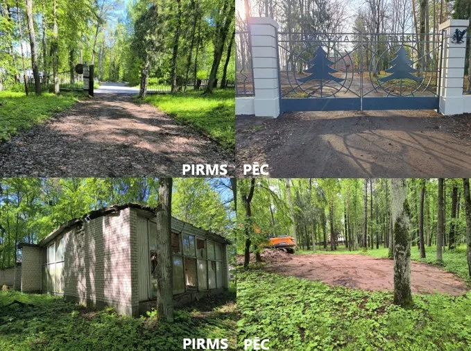 Bijušās sanatorijas teritorijas sakārtošanas darbi